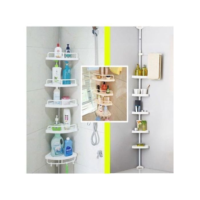 organisateur multi-coins murale de douche à 4 Étagère multi-angle