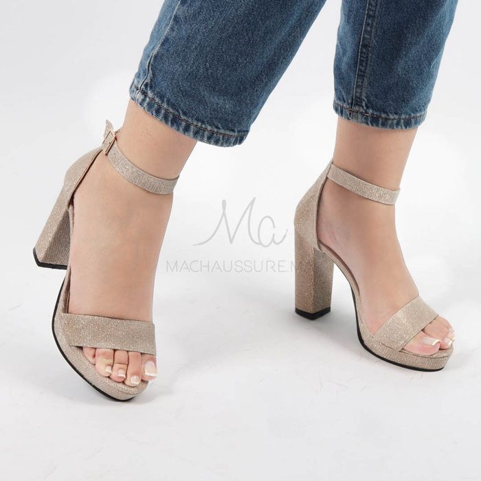 Sandales à talons en Bronze