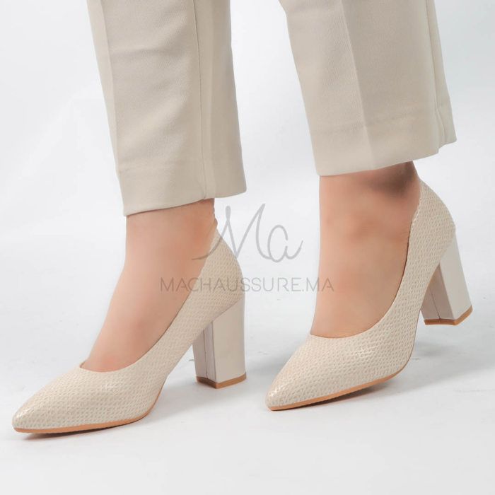 Escarpins - MACHAUSSURE - Moldavite - Beige - Synthétique - Talon Aiguille - Marjane Mall - Image 3