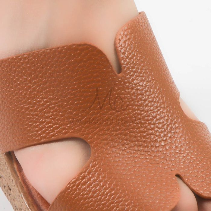 Sandales compensées - MACHAUSSURE - Emeraude - Couleur Tabac - Talon Compensé - Femme - Marjane Mall - Image 2