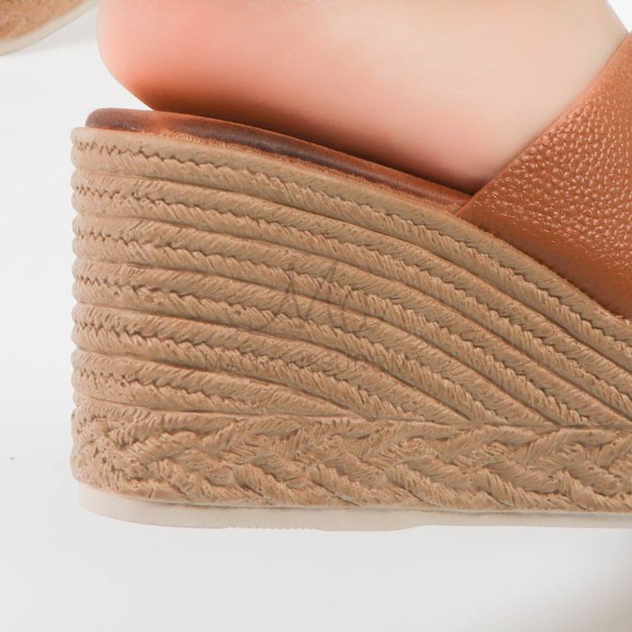 Sandales compensées - MACHAUSSURE - Emeraude - Couleur Tabac - Talon Compensé - Femme - Marjane Mall - Image 4