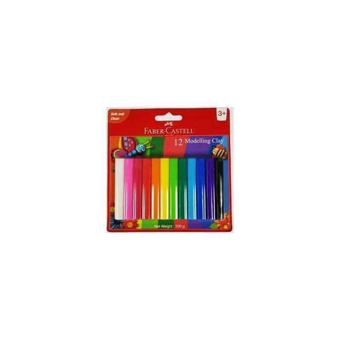 Faber Castell - Pâte à modeler 12 couleurs ( 150 gr)