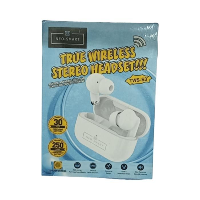 CASQUE STÉRÉO SANS FIL NEO-SMART TRUE MODEL TWS-S3