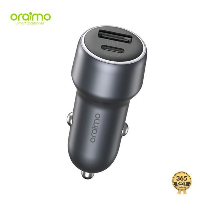 CHARGEUR ORAIMO PETITE TAILLE AVEC RECHARGE RAPIDE 38W USB-A & TYPE-C