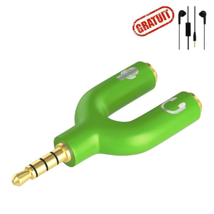 Adaptateurs Jack Male vers 2 Jack Femelle 3.5mm