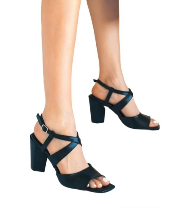 Sandales Fashion Demi talons - Noir