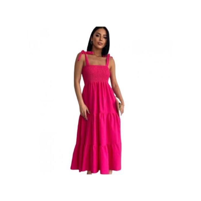 Robe fluide sans manches - Rose Fuchsia
