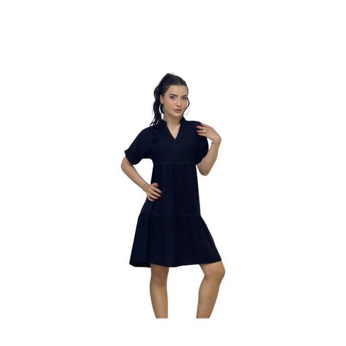 Robe demi-manches - Noir