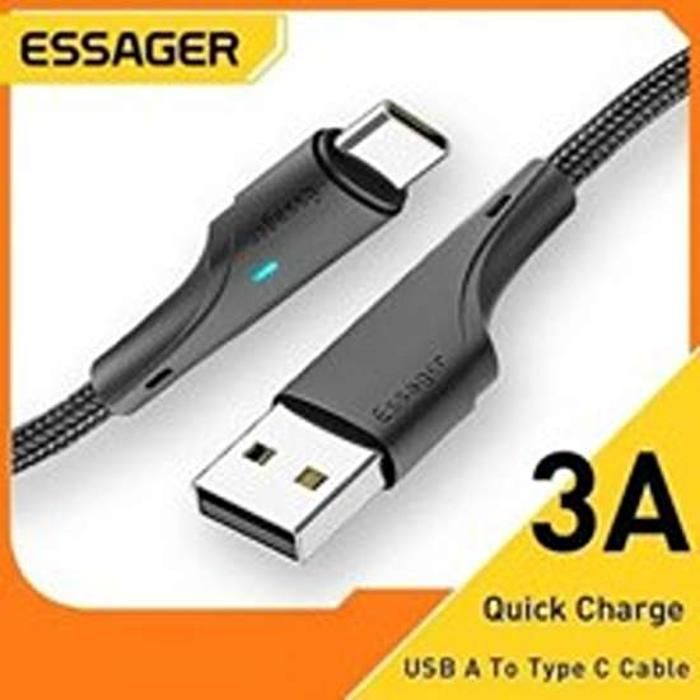 Cable ESSAGER Rousseau 3A Fast Charging USB Type C