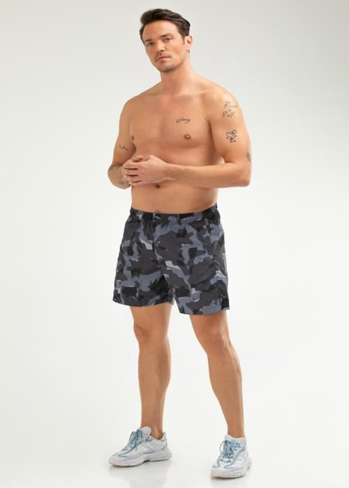 SHORT- Maillot de bain pour Homme Motif Camouflage-Gris-Speedlife