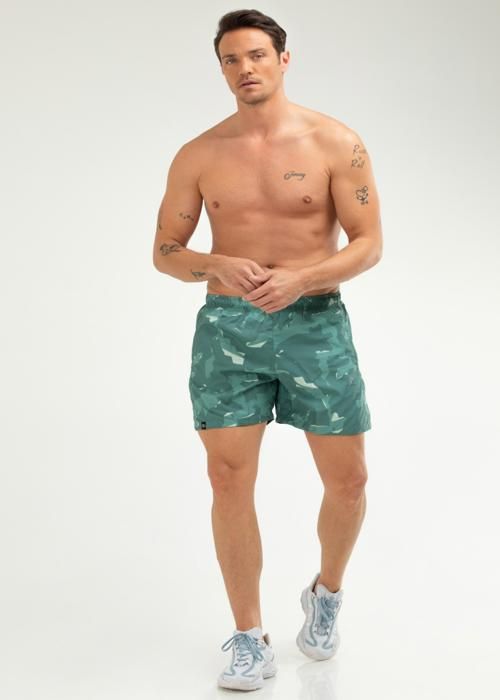 SHORT- Maillot de bain pour Homme Motif Camouflage-Vert-Speedlife