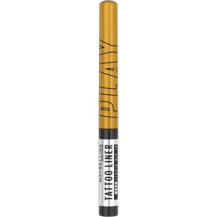 Eyeliner liquide Tattoo Play Gold de Maybelline New York - Fini métallisé - gouttes - 2.1 ml