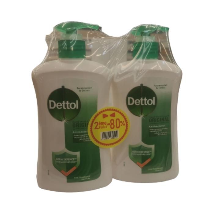 LOT 2 X SAVON LIQUIDE DETTOL ORIGINAL 400ML À -80
