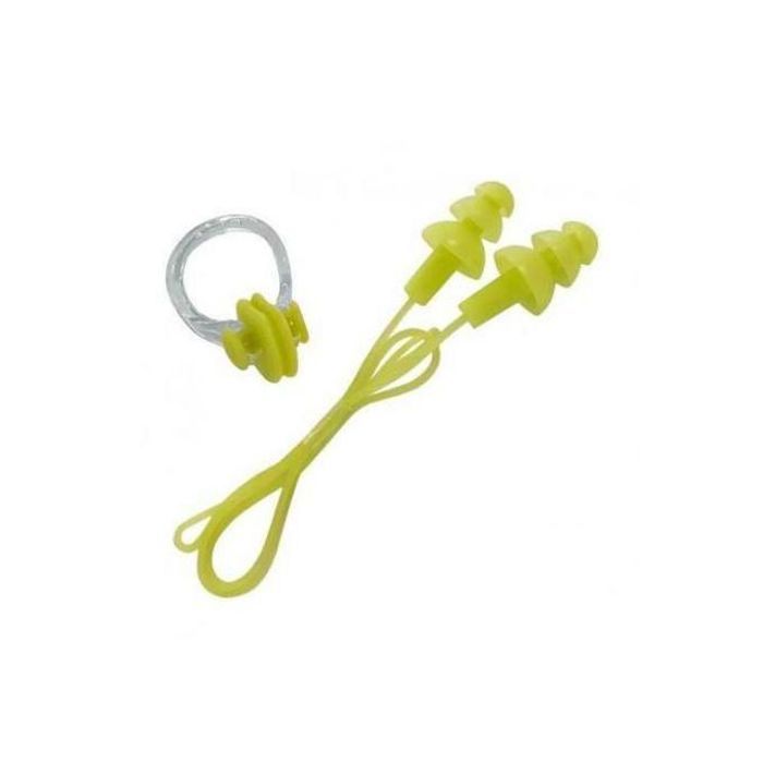 Pack bouchons oreilles et pince nez de natation - Vert