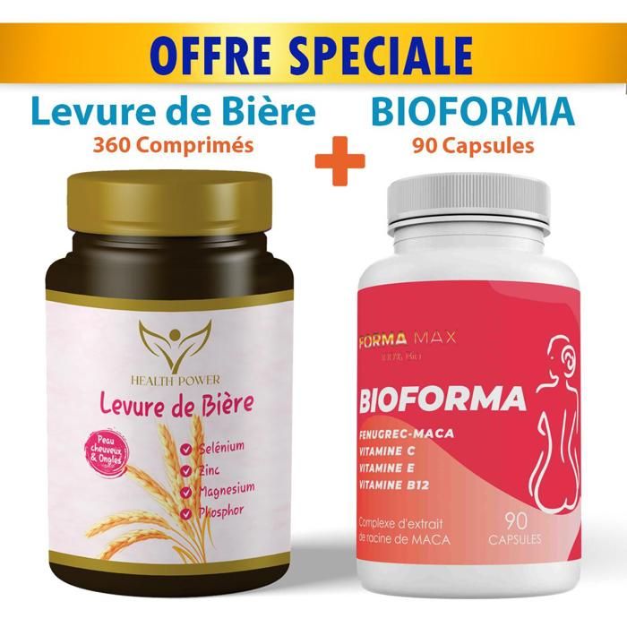 PACK = BIO FORMA 90 Capsules + Levure de Bière 360 Comprimés