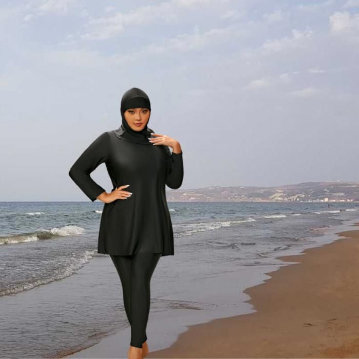 Burkini Hijab 4 pièces , protection UV et séchage rapide
