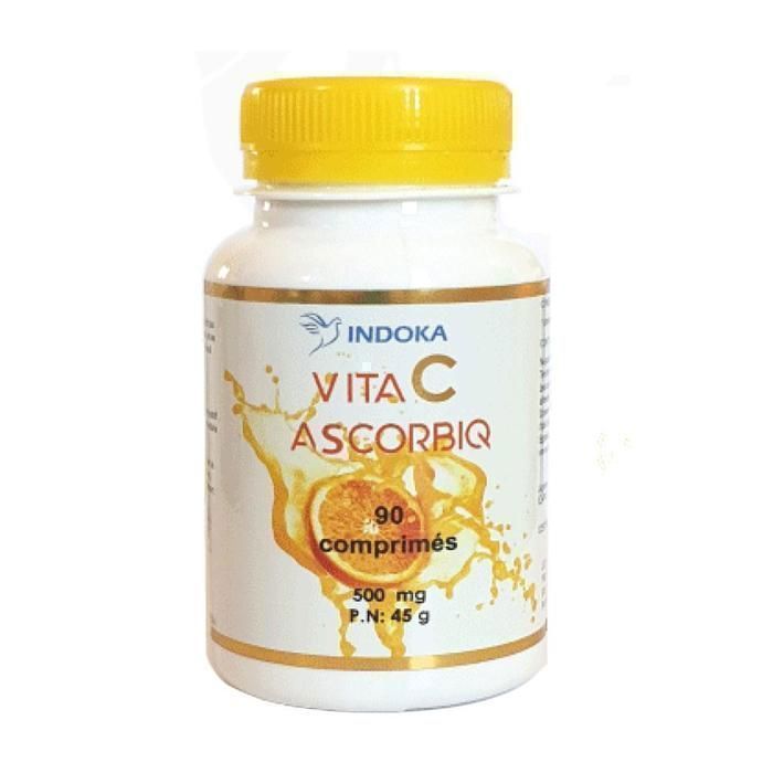 Indoka - Vitamine C VITA C ASCORBIQ 500mg 90 Comprimes