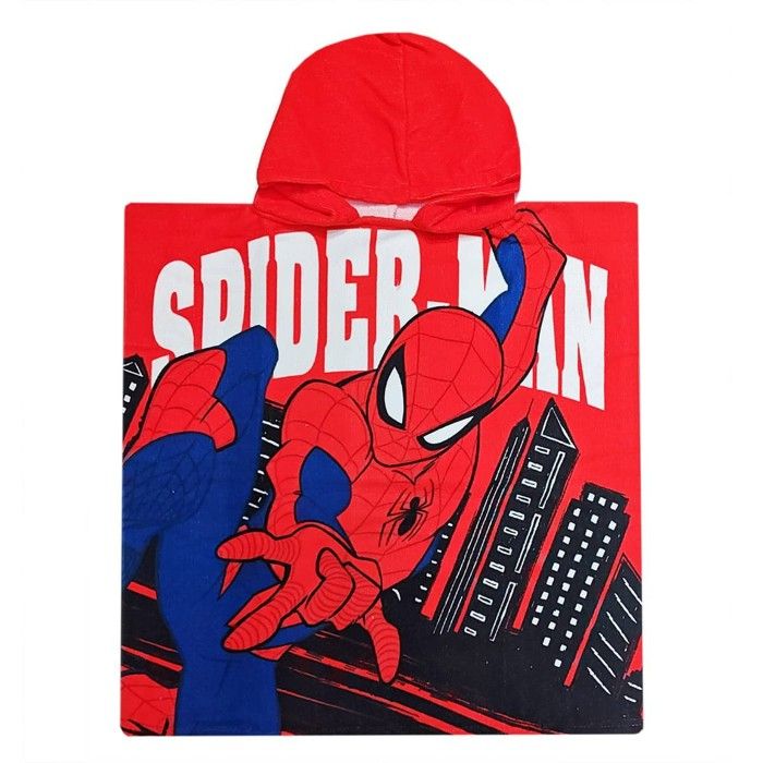 CAPE DE BAIN CAPUCHE SPIDER MAN ENFANT