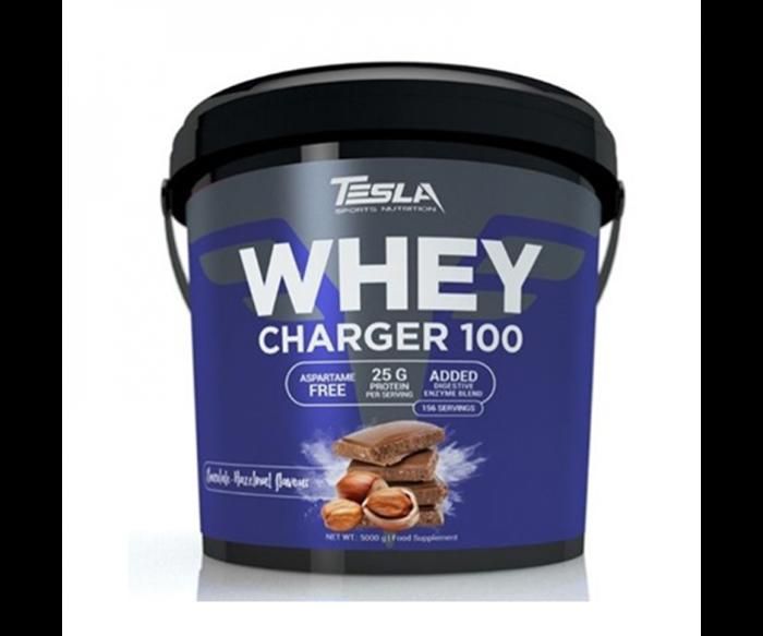 Whey Charger 100 5Kg chocolate hazelnut - Tesla Sports Nutrition
