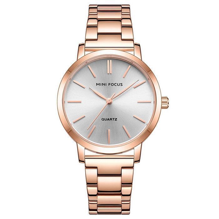 Montre Mini Focus Bracelet Fine Simple Pour Femmes Classique Rose Gold