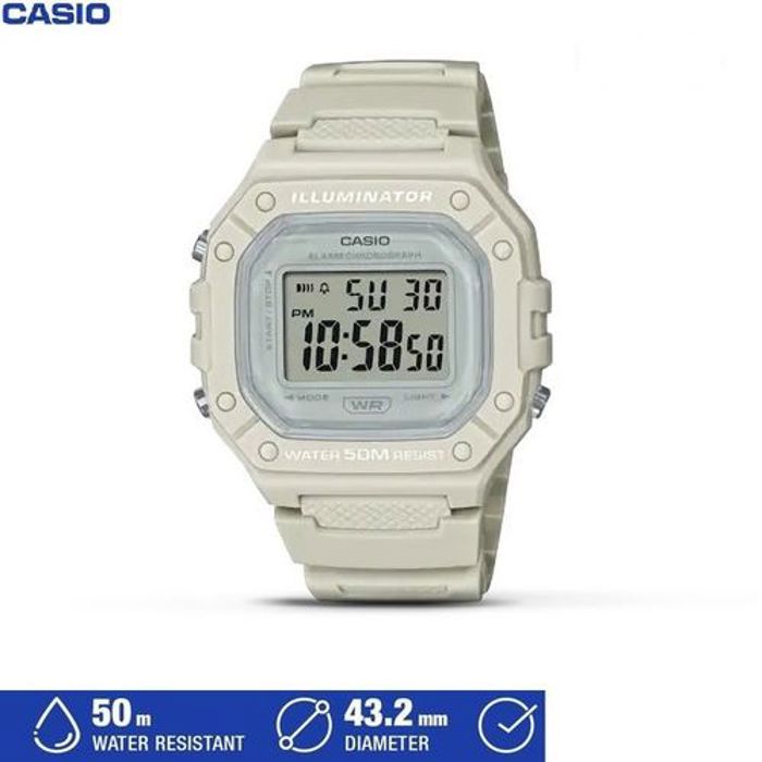 Casio montre pour homme femme bracelet plastique étanche-w-218hc-8avdf