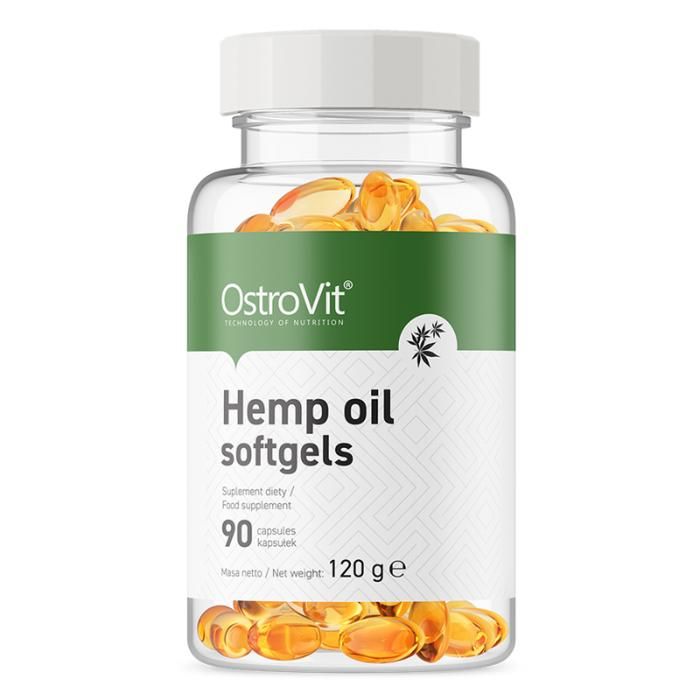 Hemp Oil Softgels 90 Caps - Oméga 3, 6, 9, Santé Immunitaire, Vitalité