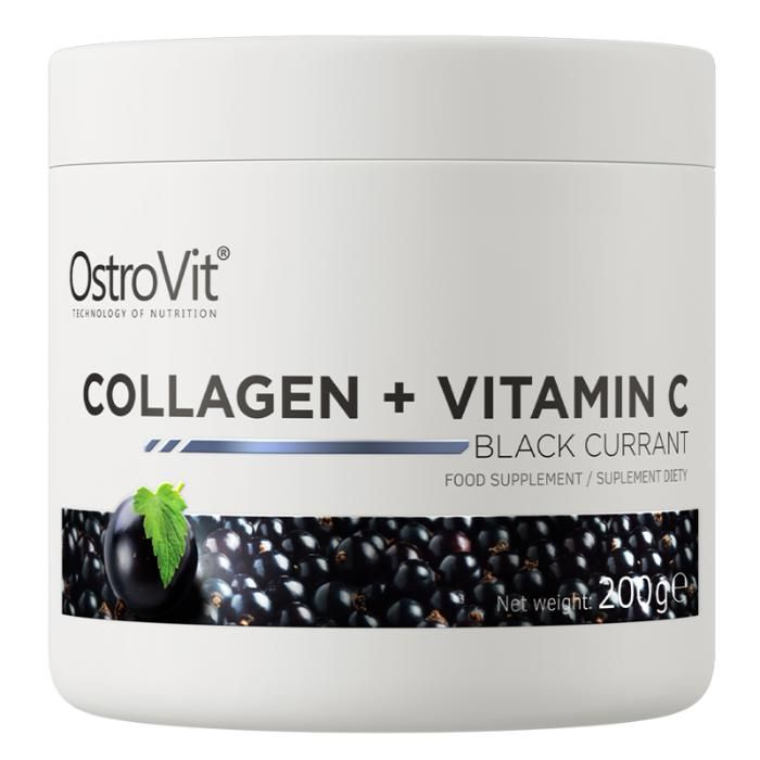 Collagène + Vitamine C 200 g Saveur cassis - Peau, Articulations, Antioxydant