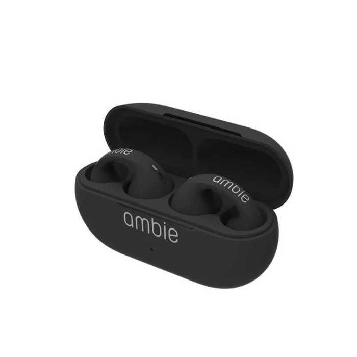 Ambie Noir Sound Earcuffs Ear Bone Upgrade Pro Boucle d'Oreille Écouteurs Sans Fil Bluetooth TWS Casque à Crochet pour le Sport 2024