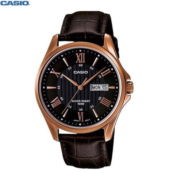 casio Montre pour Homme Cuir verre minérale-mtp-1384l-1avdf