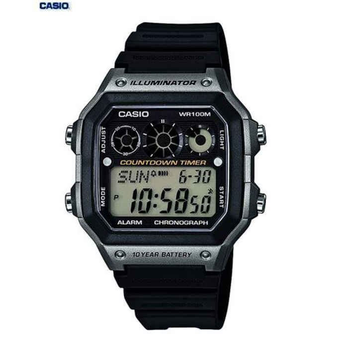 Casio montre homme multifonction look chronomètre-rétroéclairage-ae-1300wh-8avdf