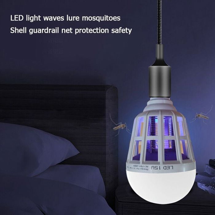 Lampe électronique anti-moustiques,ampoules LED 250 9W,artefact ménage éclairage moustique multi-fonction