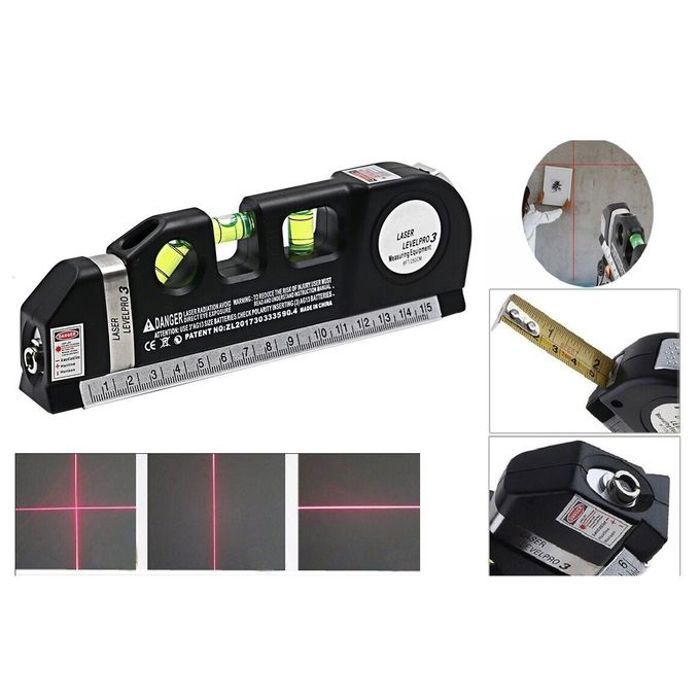 Laser Niveau Polyvalent Ligne Laser Niveleur Outil Croix Ligne Lasers Avec 8FT 2.5M Standard Ruban