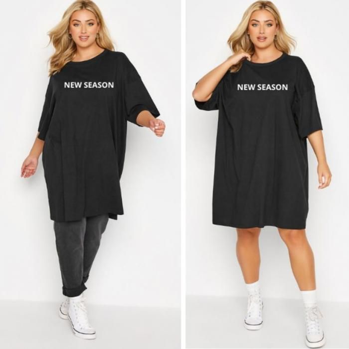 ROBE T-SHIRT OVERSIZE NOIR - NEW SEASON