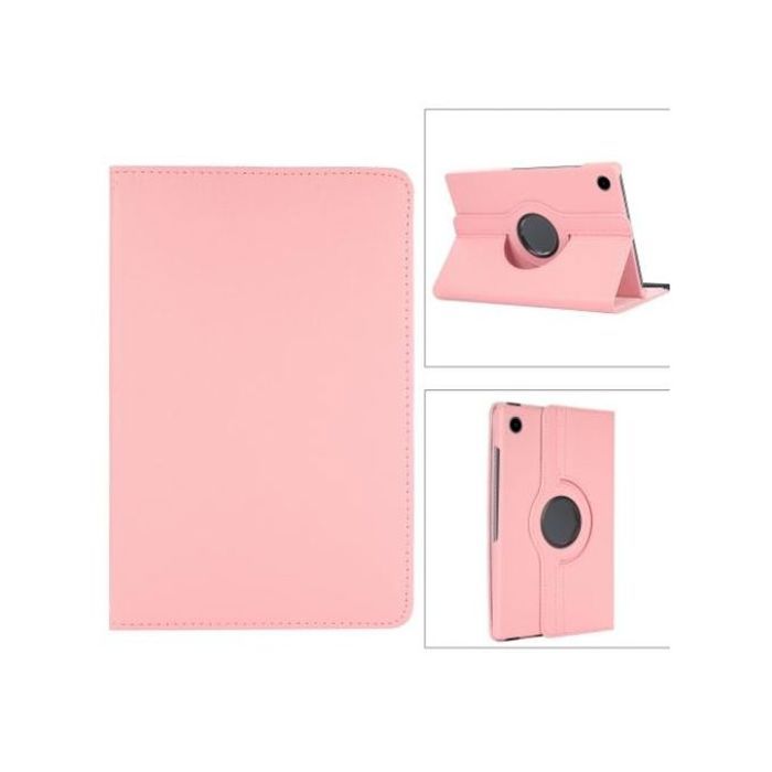 Coque en cuir - GENERIC - Galaxy Tab A9 - 360° rotatif - Antichoc - Rose