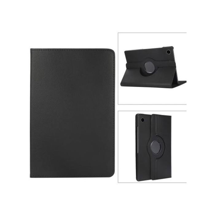 Coque en cuir - GENERIC - Galaxy Tab A9 - 360° rotatif - Antichoc - Noir