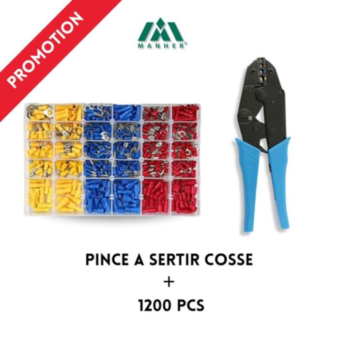 Kit d’outils de sertissage de COSSE, auto-ajustable pince +1200 COSSE