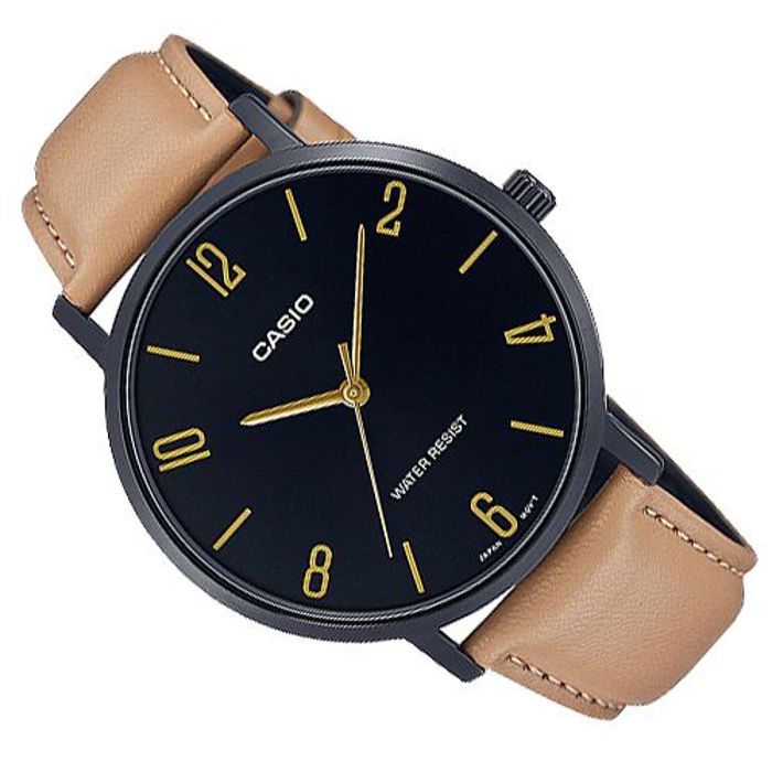 Casio Montre homme Analog clasique cuir Marron-mtp-vt01bl-1budf