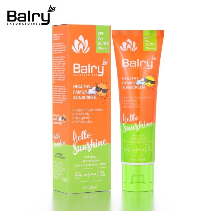 Balry UV Defense hydratant Anti-âge blanchissant hydratation de la peau SPF90 + crème solaire blanchissant 80ML