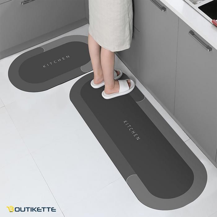 Tapis De Sol Antidérapant Absorbant L'eau À Séchage Rapide Pour Salle De Bain, Cuisine, Chambre À Coucher.