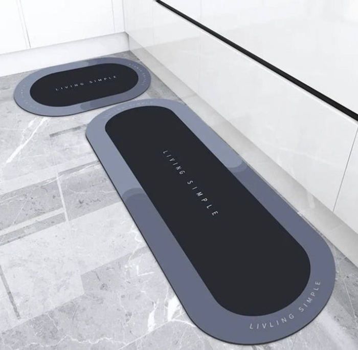 Tapis De Sol Antidérapant Absorbant L'eau À Séchage Rapide Pour Salle De Bain, Cuisine, Chambre À Coucher.
