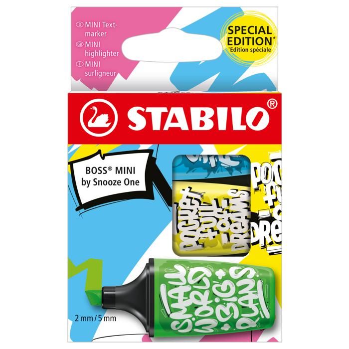 Mini surligneur Boss Sweet freinds x3 - STABILO