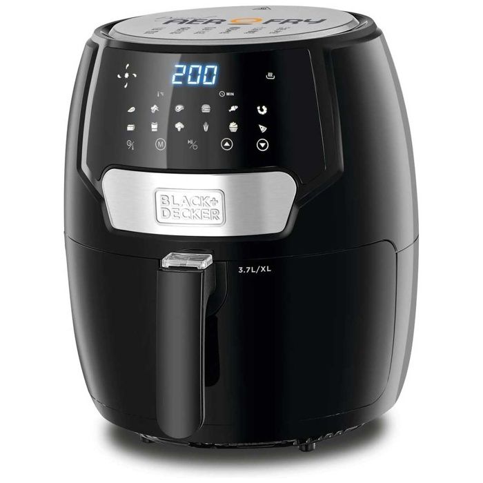 Friteuse à air - BLACK + DECKER - 3,7L - 13 programmes - Contrôle numérique - Design compact