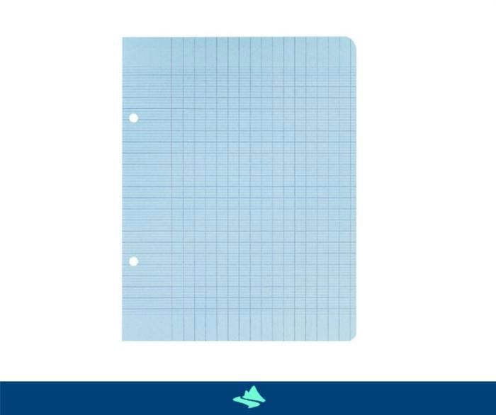Copies Double BLEU 80 Pages - 17X22cm - 60g - Couleur Aléatoire