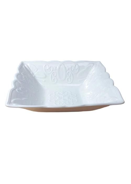 COUPELLE CARRÉE BLANCHE EN PORC AVEC GAUFRAGE 11,