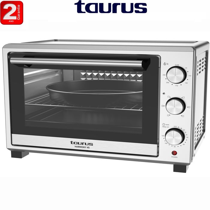 Four Electrique Inox HARMONY 45L - Double vitrage - Température jusqu'à 230C° - Convection - 2 ans de garantie