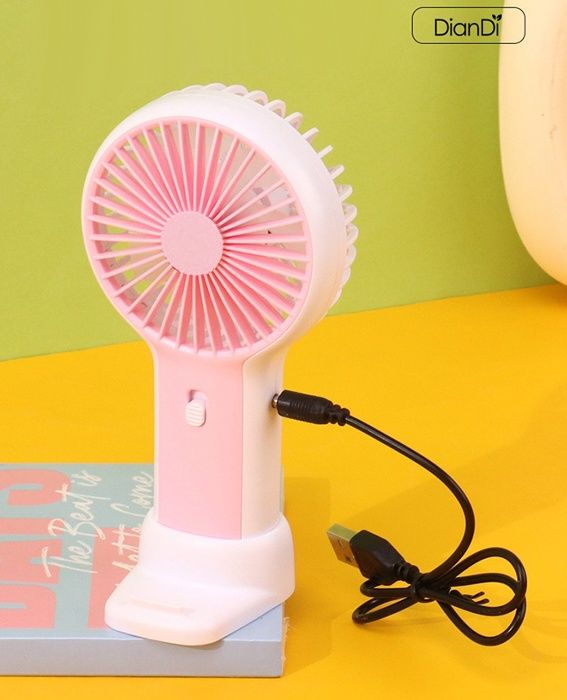 Mini ventilateur Portable avec support de téléphone avec USB - compatible Refroidir le visage lors de l'utilisation pour maquillage