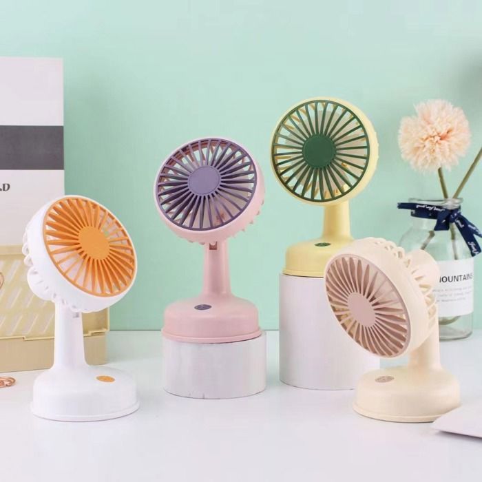 Mini Ventilateur Portable - OEM - 5 Vitesses - Rechargeable USB - Éclairage LED - Support Téléphone