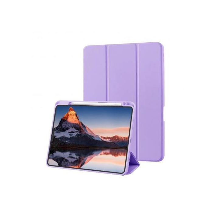 Coque pour iPad Air 11 Pro Tpu Smart Cse avec Porte-Stylo (Violet)