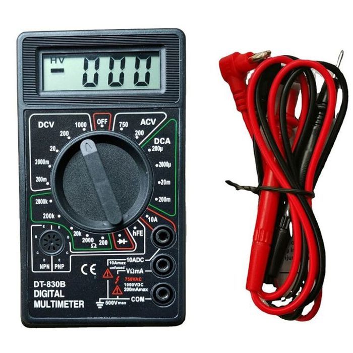 Multimètre Numérique LCD DT830B, Ampèremètre, Voltmètre AC DC, Mini, Portatif