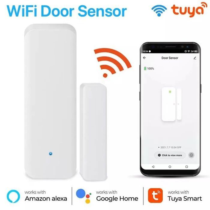 Capteur de porte et fenêtre Tuya WiFi, détecteur magnétique, protection de sécurité à domicile, vie intelligente, Alexa, Google